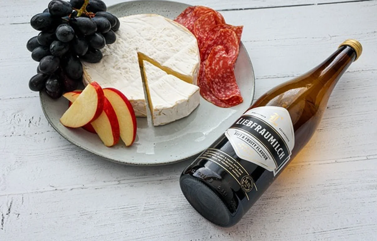 cheese, fruits, wine, charcuterie meat