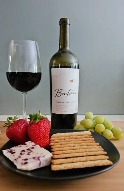 wine, cheese, fruit